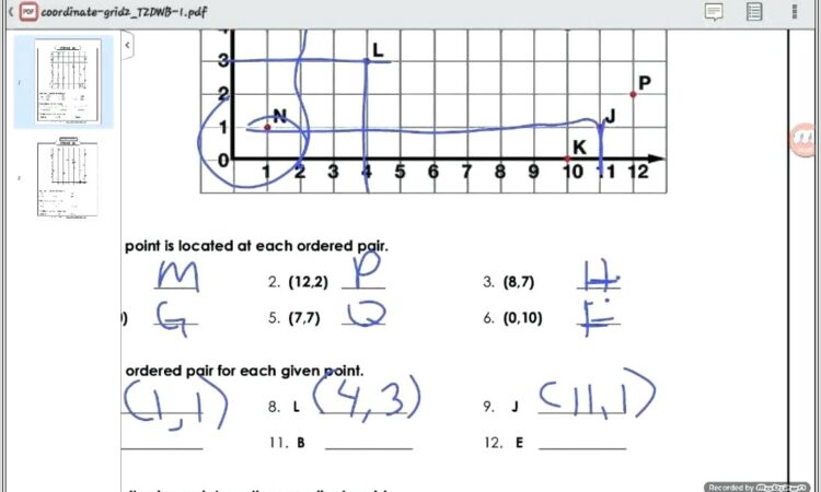 5th Grade Math Worksheets Ordered Pairs