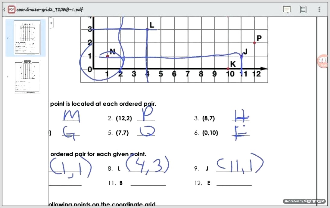 5th Grade Math Worksheets Ordered Pairs