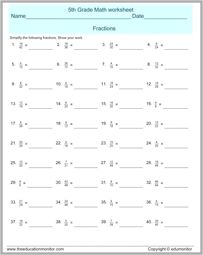 5th Grade Math Worksheets Polygons