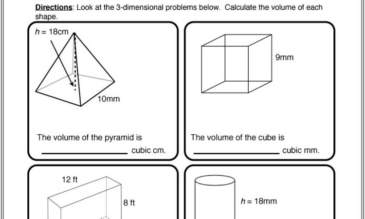 5th Grade Math Worksheets Volume