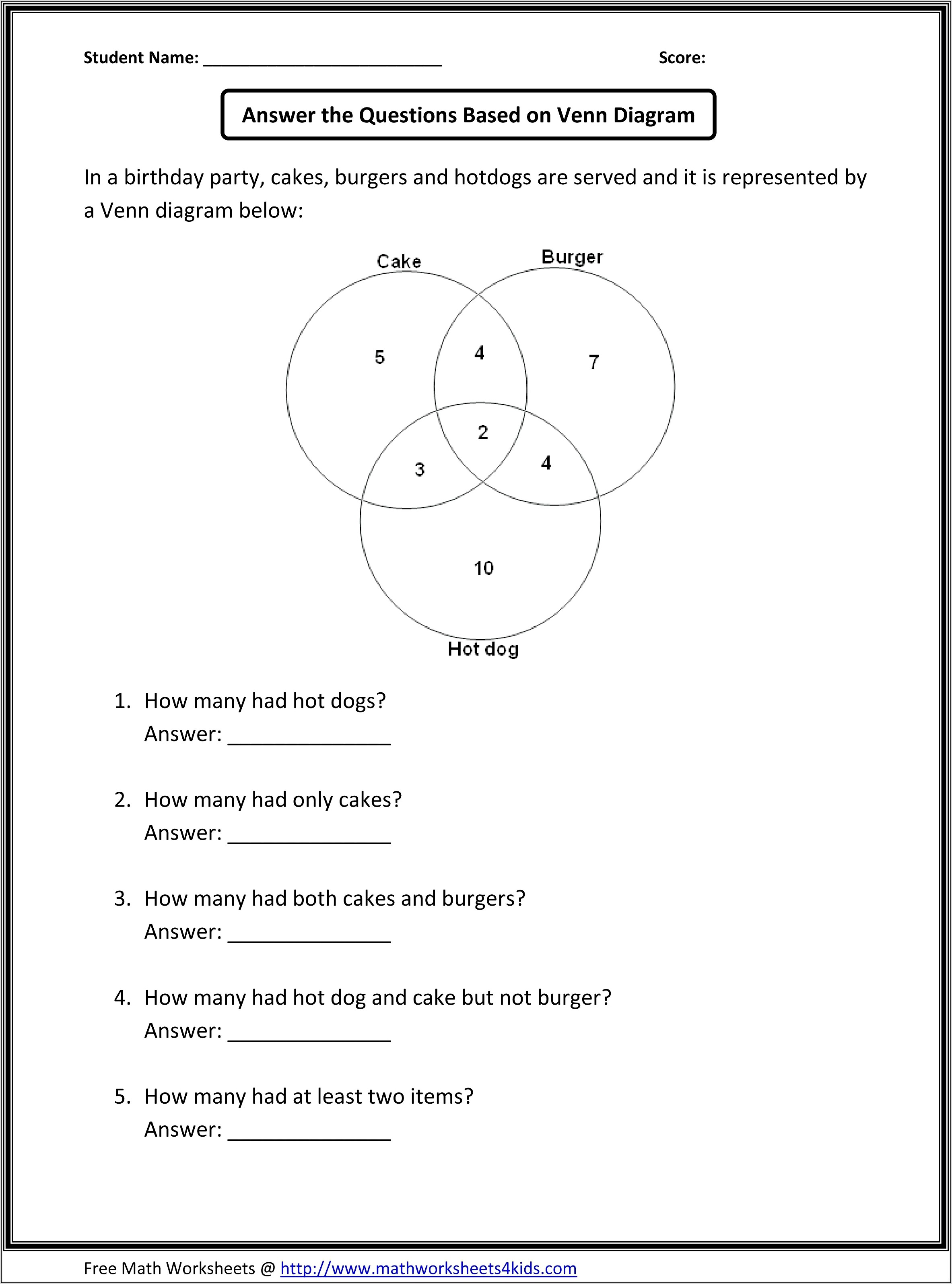 5th Grade Math Worksheets With Answer Key