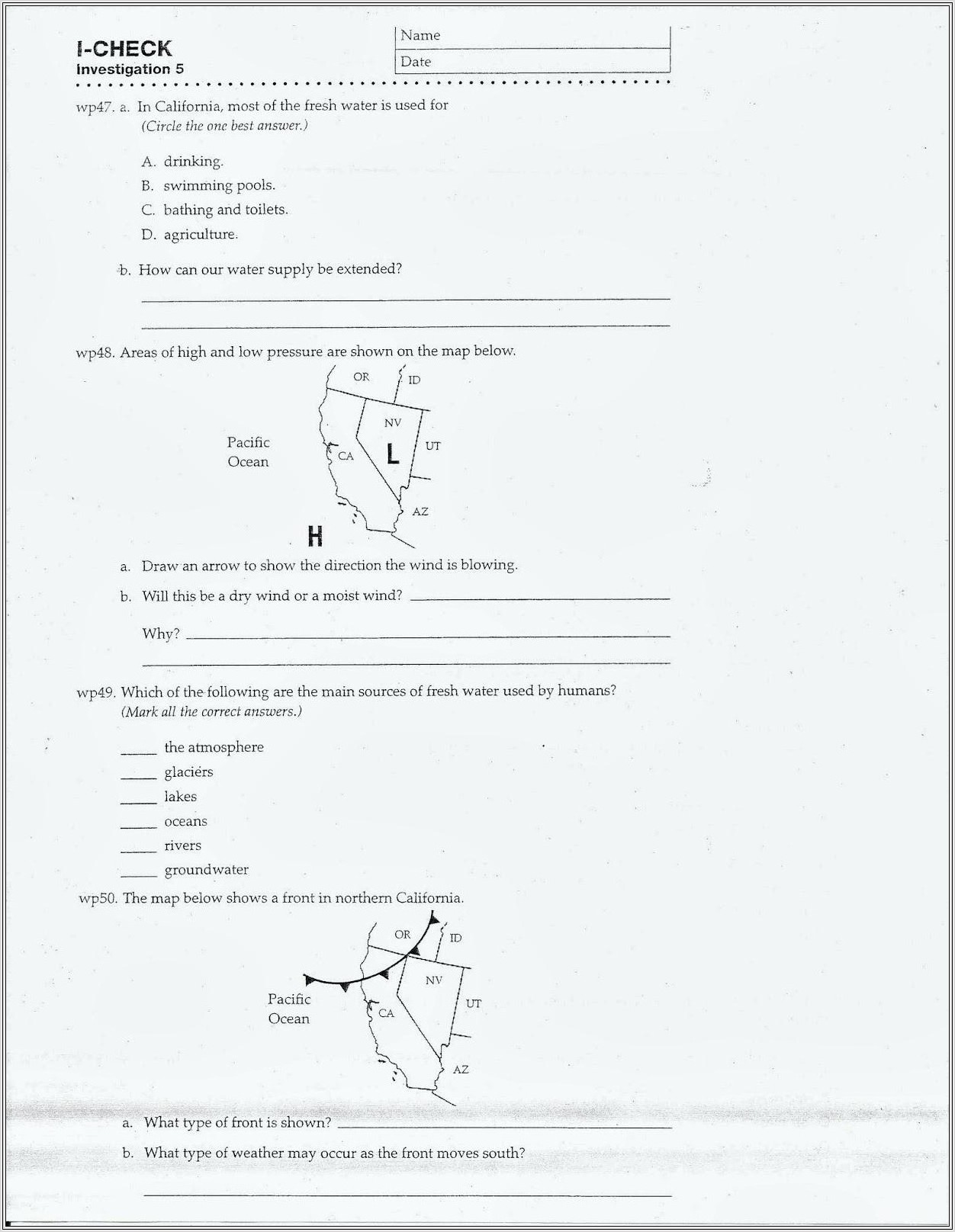 5th Grade Science Worksheets States Of Matter