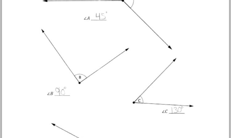 7th Grade Angles Worksheet