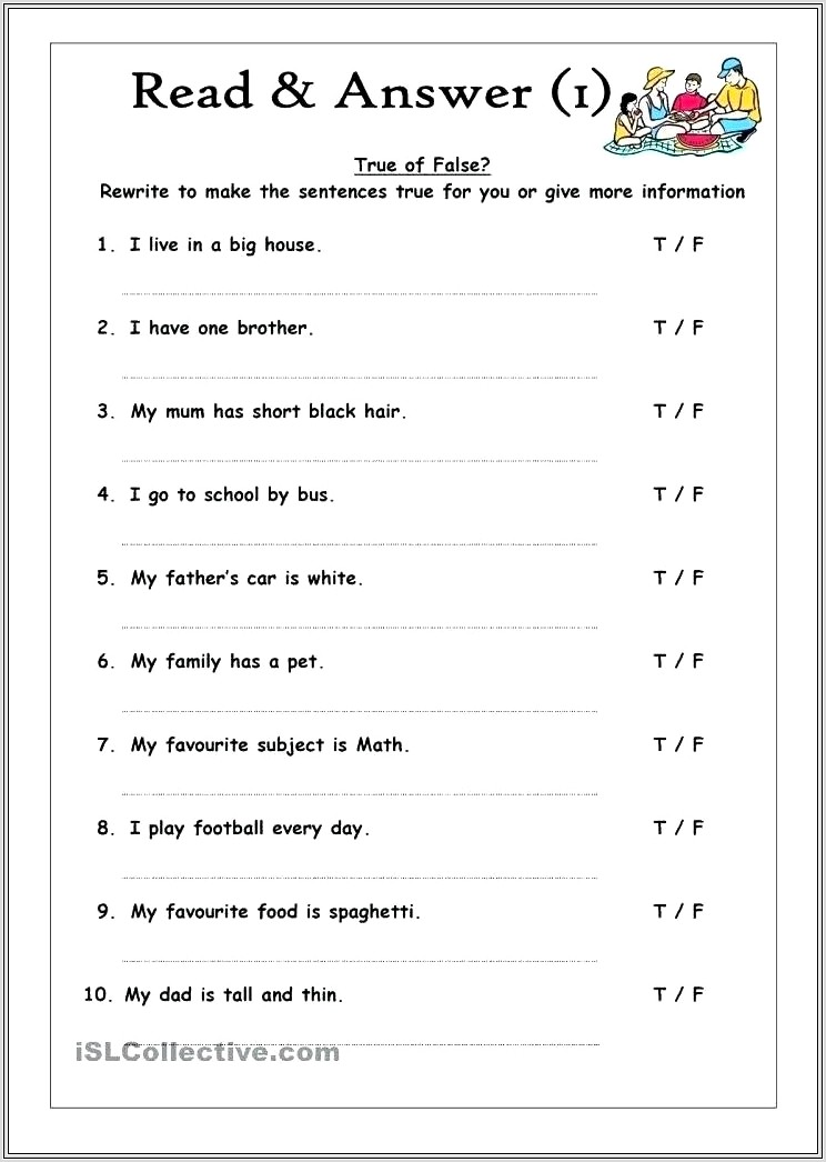 7th Grade English Worksheets With Answers