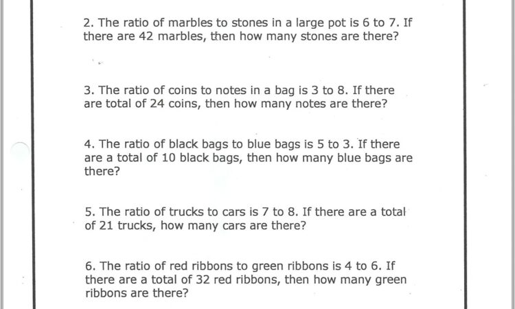 7th Grade Math Proportion Worksheets