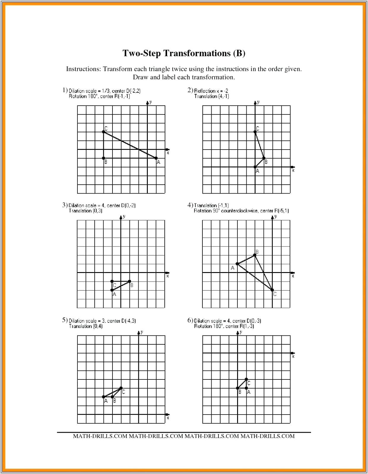 8th Grade Math Dilation Worksheet
