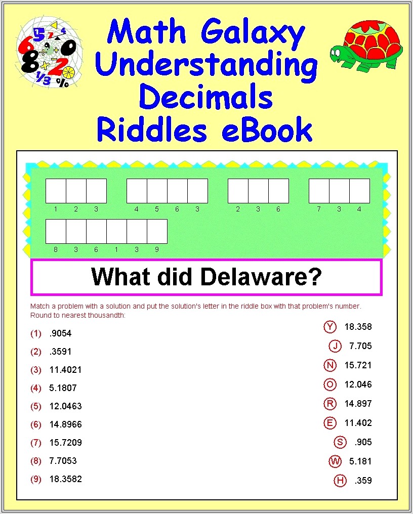 8th Grade Math Riddles Worksheets