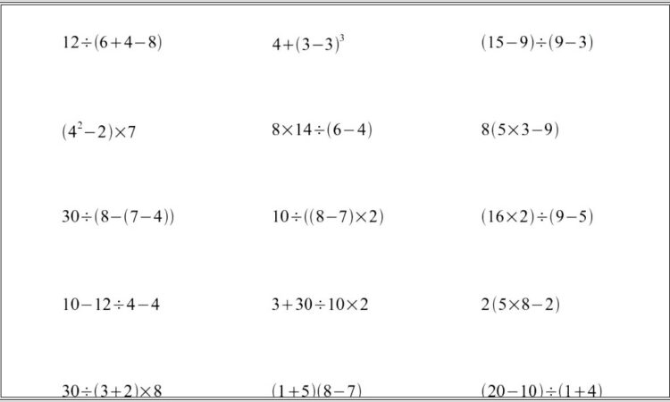 8th Grade Math Worksheets Exponents