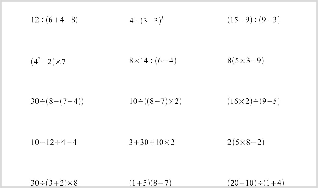 8th Grade Math Worksheets Exponents
