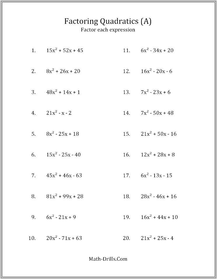 8th Grade Math Worksheets On Functions
