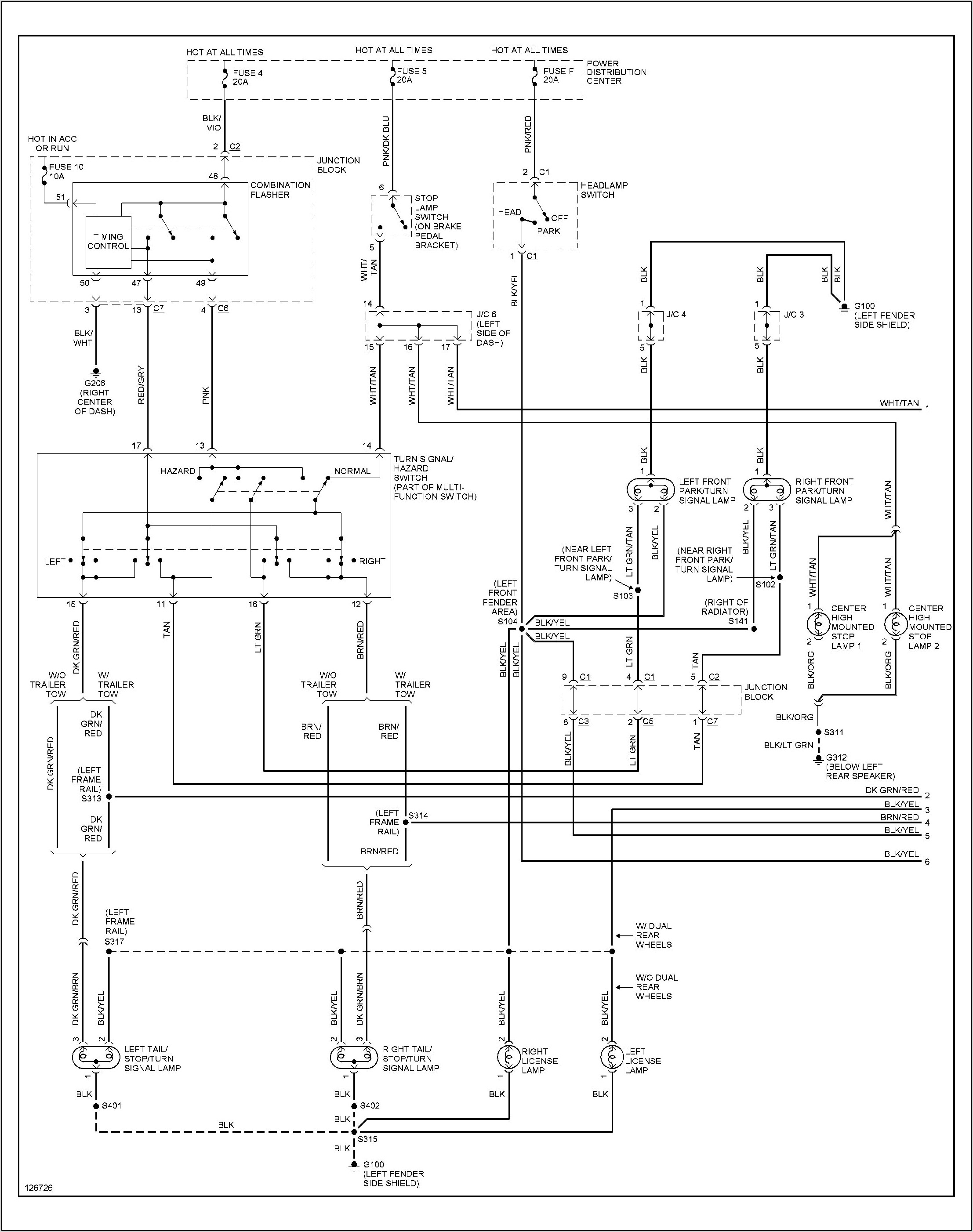 97 Dodge Ram Headlight Switch Wiring Diagram