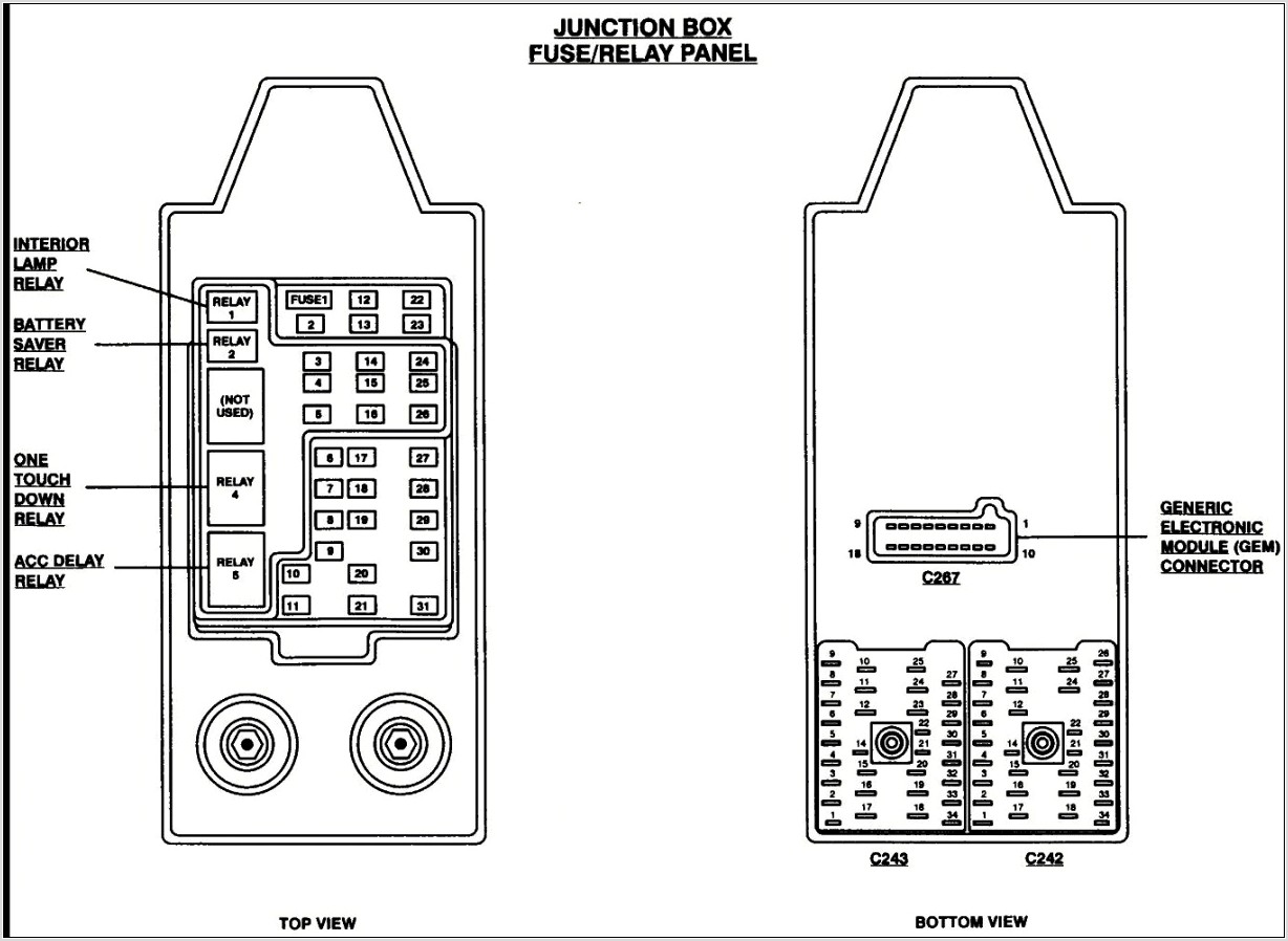 99 Ford F150 Fuse Box Diagram