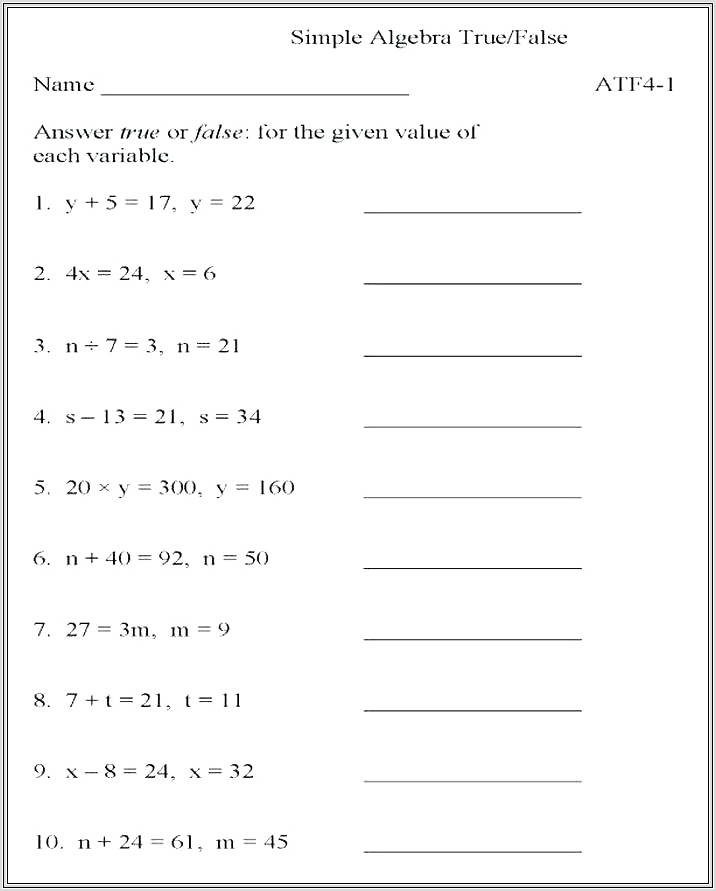 9th Grade Worksheet Math