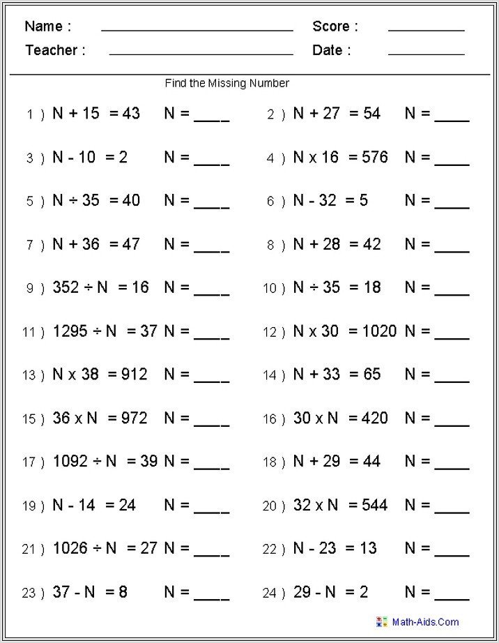 Adding And Subtracting Negative Numbers Worksheet Online