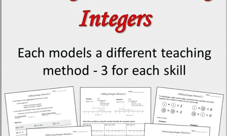 Adding And Subtracting Negative Numbers Worksheet Tes