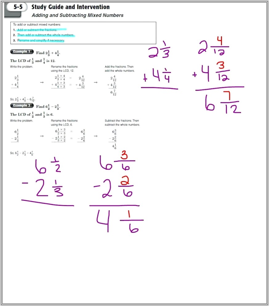 Adding Fractions To Whole Numbers Worksheet