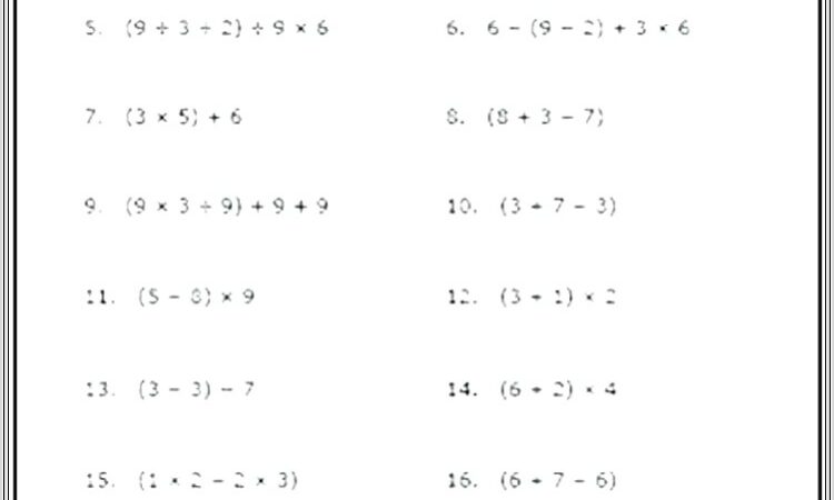 Algebra Worksheets Year 9