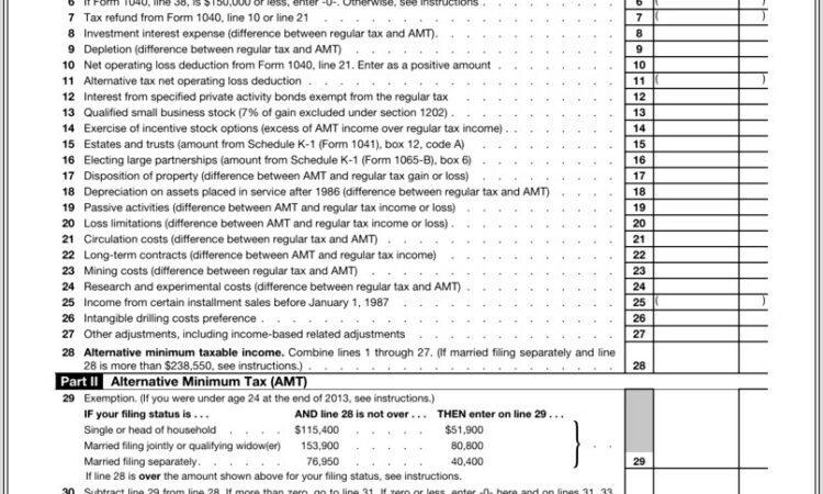 Alternative Tax Nol Worksheet