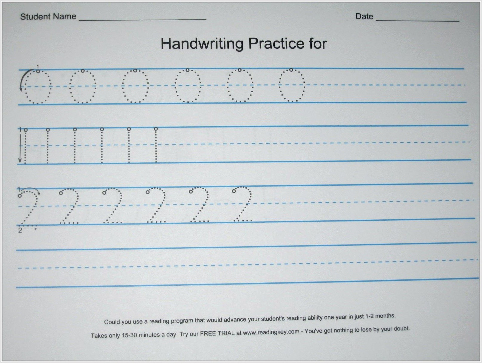 Amazing Handwriting Worksheet Maker Trial