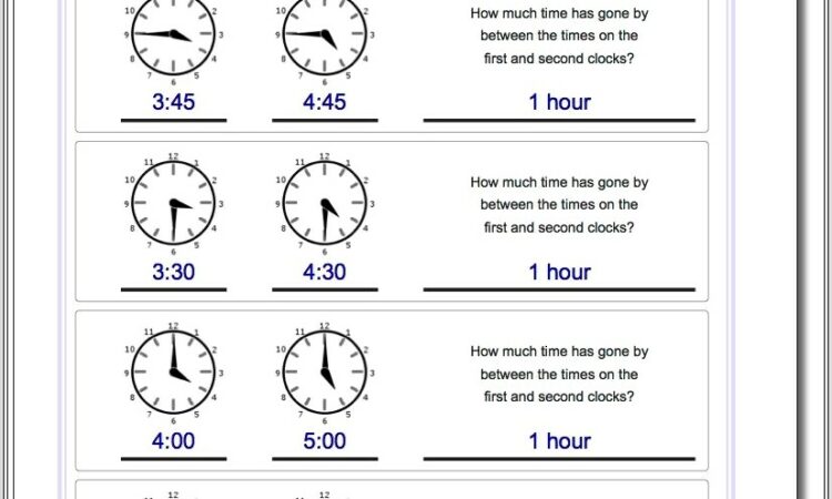 Analog Time Worksheets Pdf