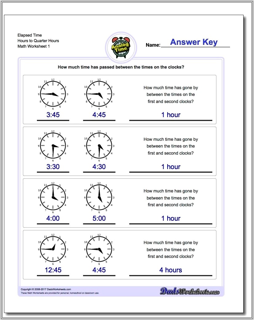Analog Time Worksheets Pdf