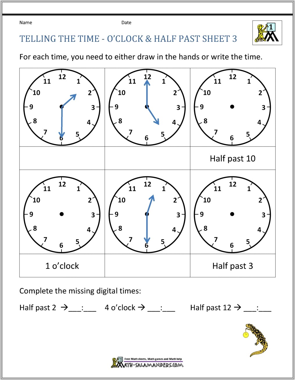 Analogue And Digital Time Worksheet Year 3