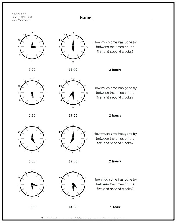 Analogue Digital Time Matching Worksheets