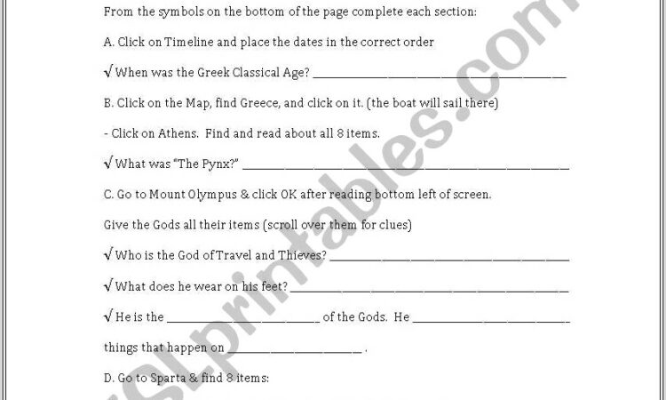 Ancient Civilizations Timeline Worksheet