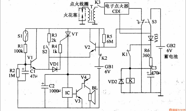 Anti Theft Alarm For Bike Circuit Diagram