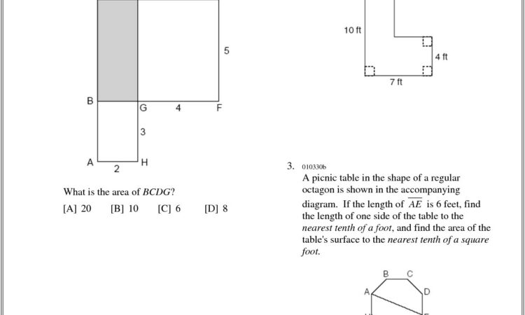 Area Of Irregular Figures Worksheet Pdf