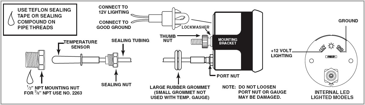 Autometer Electric Fuel Pressure Gauge Wiring Diagram