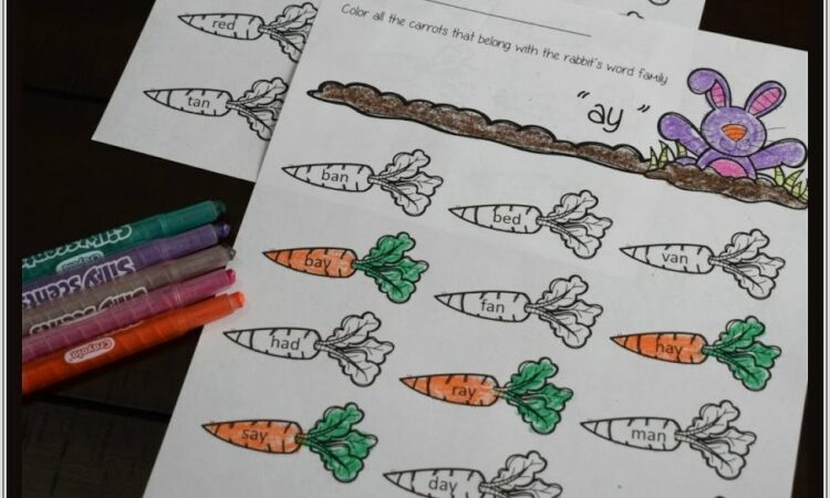 Ay Word Family Printable Book