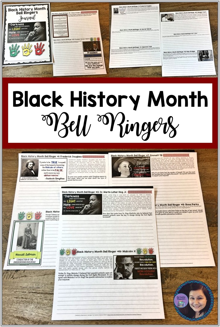 Black History Month Printables For Middle School