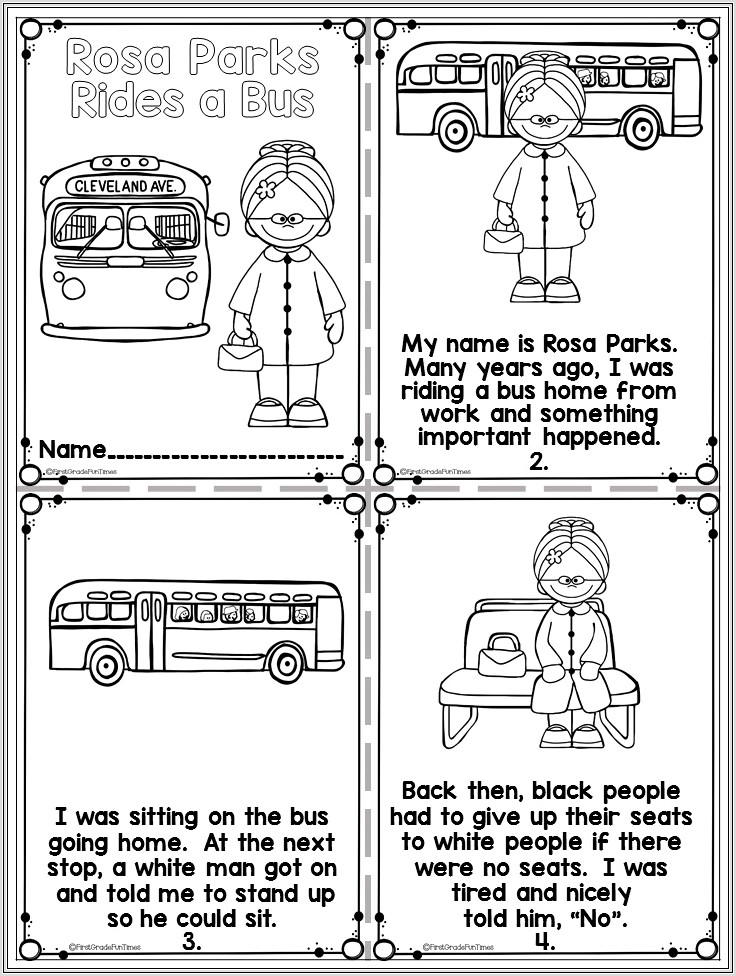 Black History Month Worksheets For First Graders