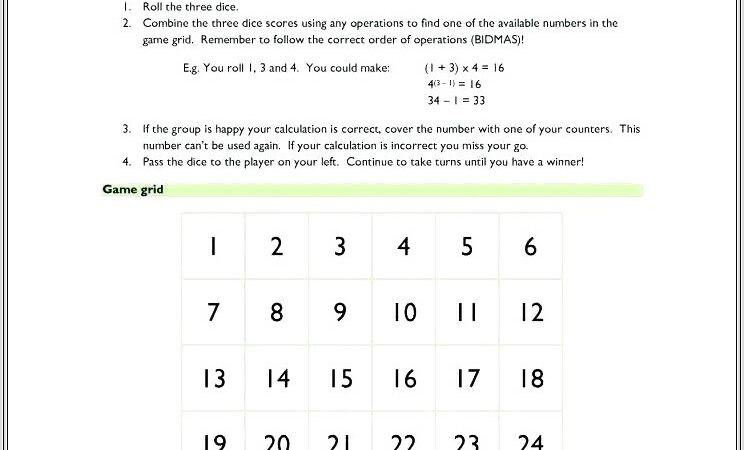 Bodmas Worksheets For Grade 5 With Answers