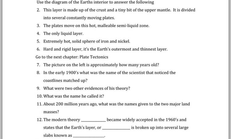 Brainpop Plate Tectonics Worksheet