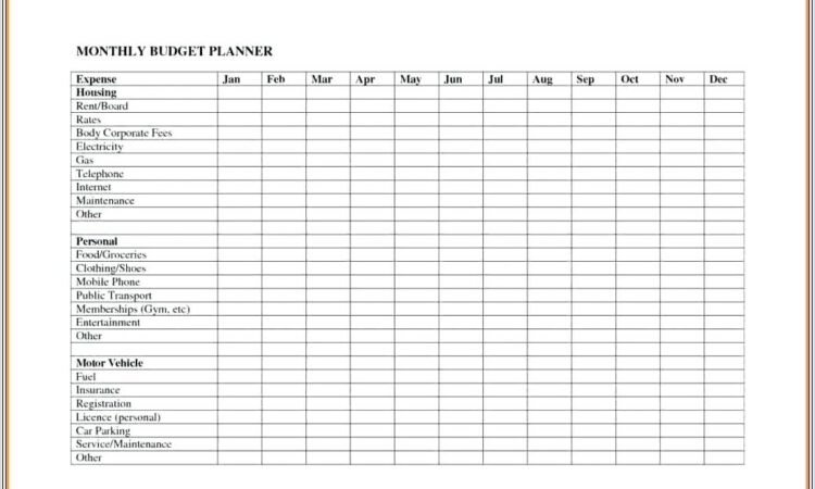 Budget Worksheet Excel Examples