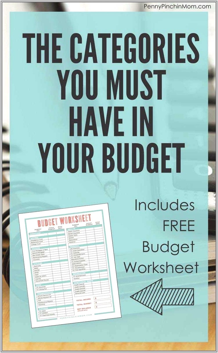 Budget Worksheet For Dummies