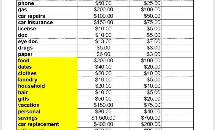 Budget Worksheet Larry Burkett