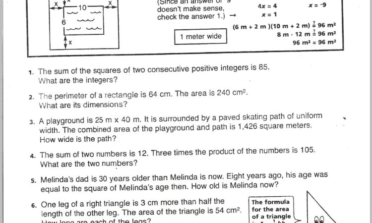 C2 Algebra Worksheet A