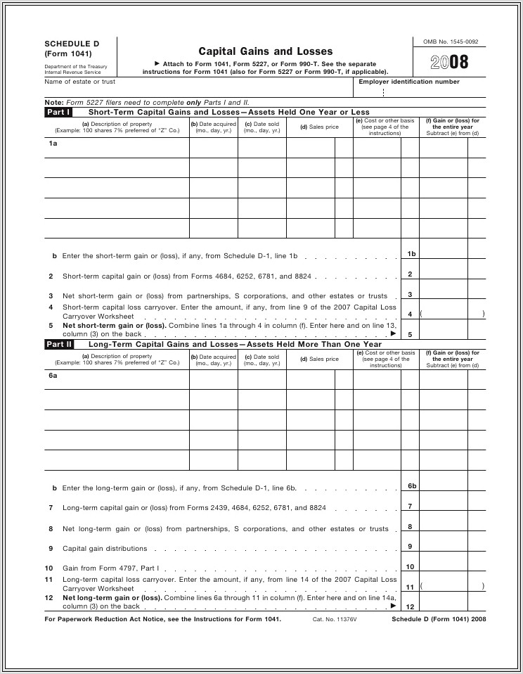 Capital Gains Carryover Loss Worksheet