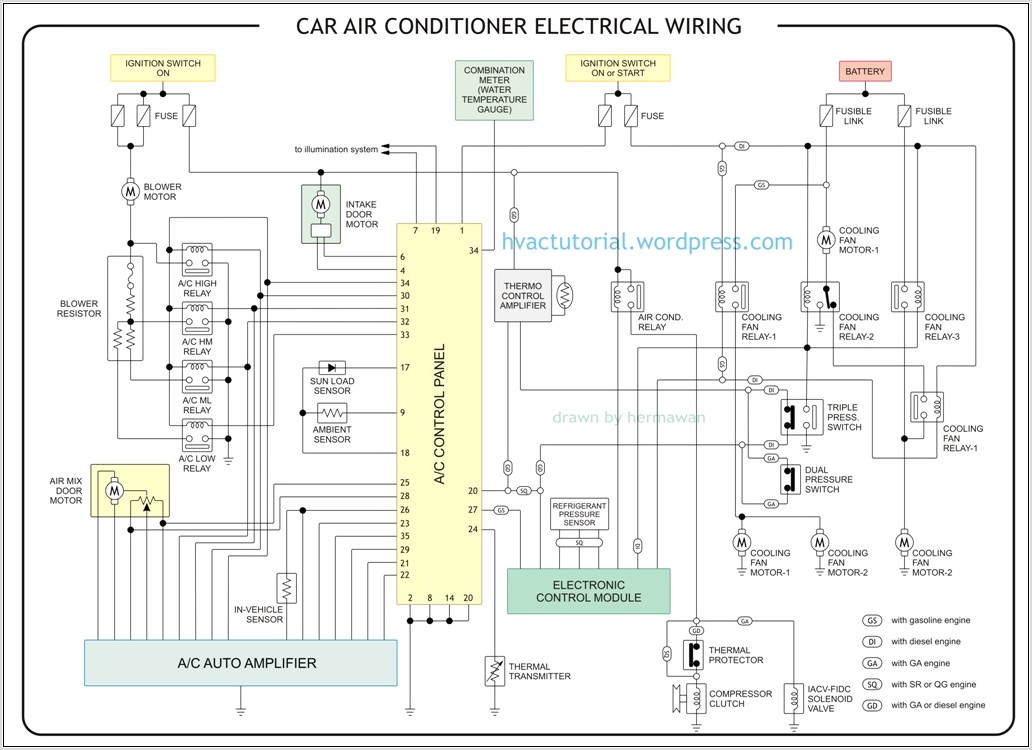 Car Aircon Electrical Wiring Diagram