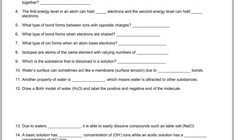 Chemical Word Equations Worksheet With Answers