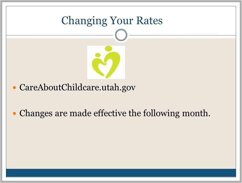 Child Care Subsidy Worksheet Utah