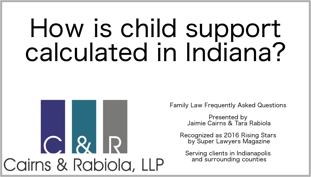 Child Support Worksheet For Indiana