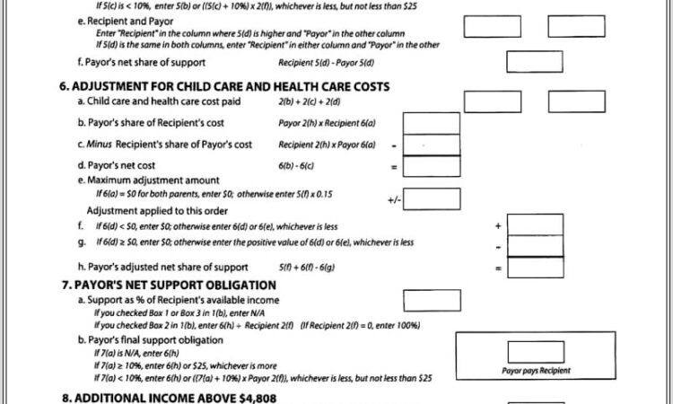 Child Support Worksheet For Massachusetts