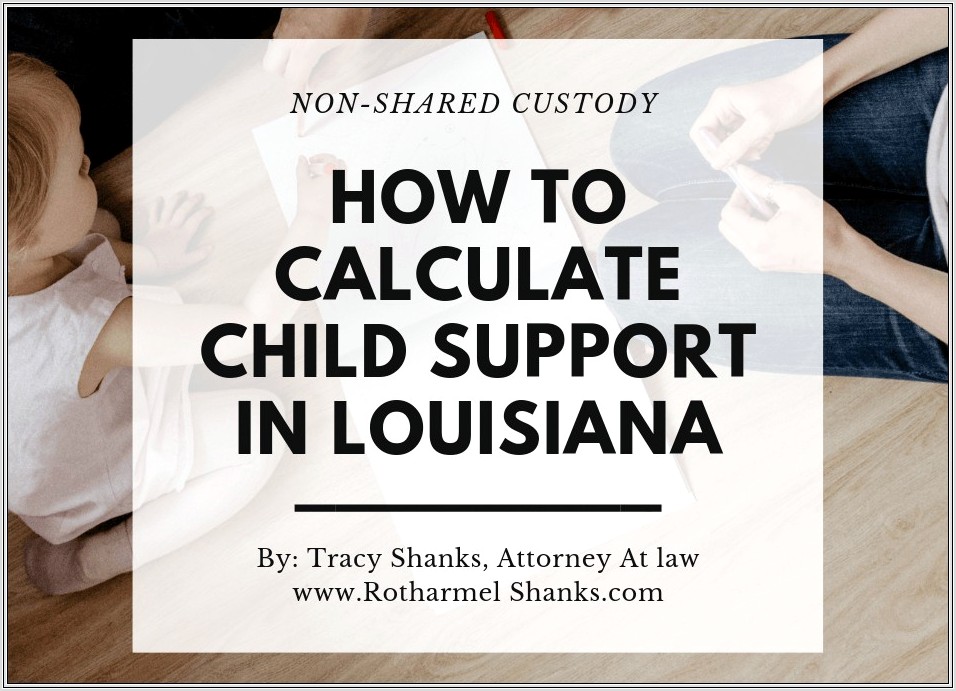 Child Support Worksheet In Louisiana