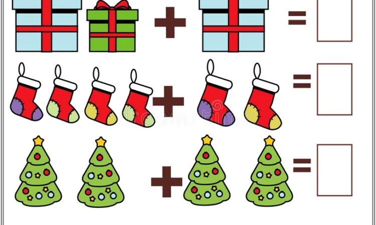 Christmas Math Equations Worksheet