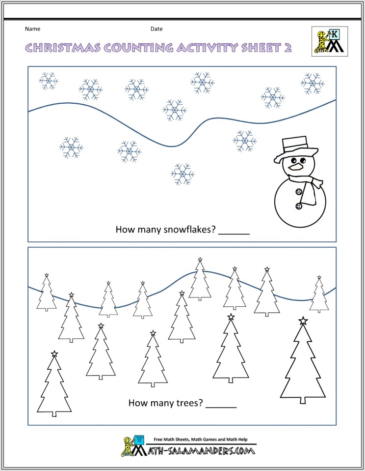 Christmas Math Measurement Worksheets