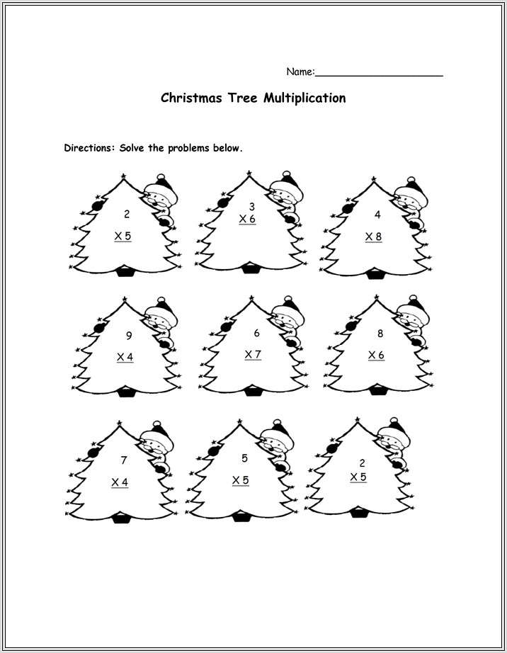 Christmas Math Worksheet For 5th Grade